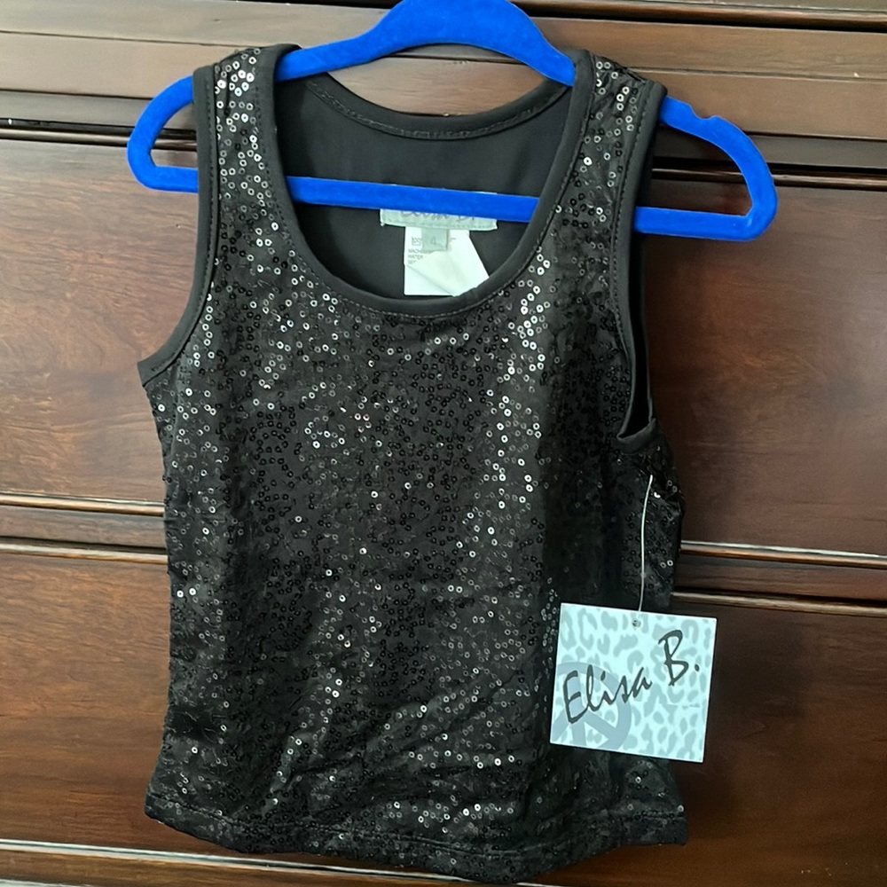 Black sequin top